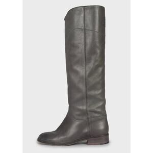 Chanel Grey Iconic Logo Leather Boots - EU 37.5